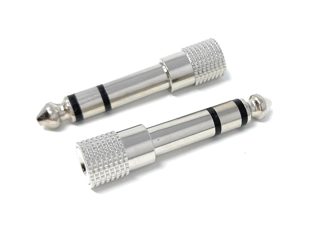 DRUT 6.35mm Stereo Male Plug to 3.5mm Stereo Jack Socket Adapter Compatible with Headphones, HI-FI Audio