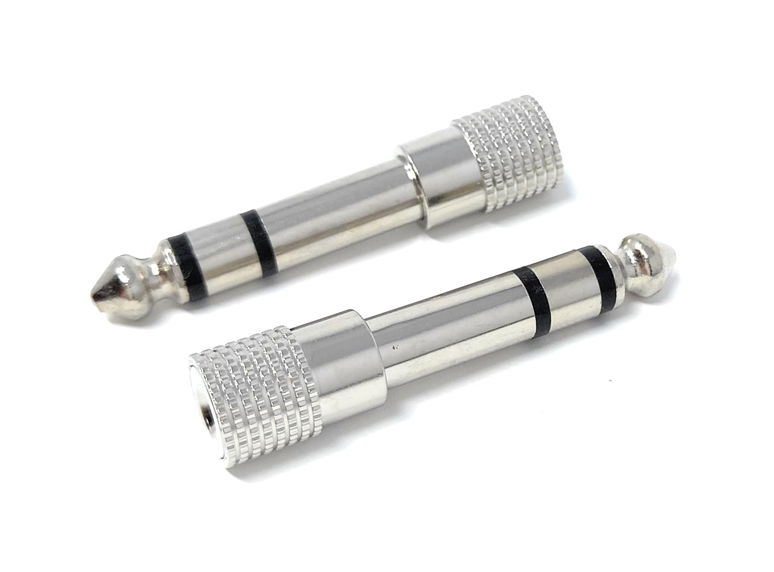 DRUT 6.35mm Stereo Male Plug to 3.5mm Stereo Jack Socket Adapter Compatible with Headphones, HI-FI Audio