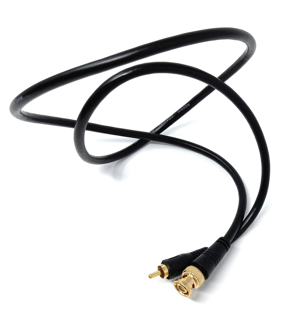 DRUT BNC to RCA Phono Plug CCTV Cameras Coax Male to Male 75R Video Cable Lead
