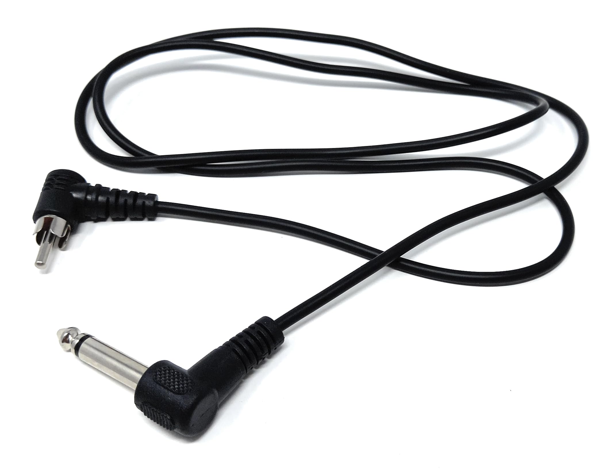 DRUT 6.35mm Mono Jack Plug to RCA Phono Male Plug Audio Cable Right Angle Audio Coax Lead