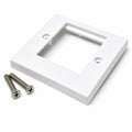 Single Gang 2 Port Euro Module Faceplate, 85 x 85mm Wall Plate for AV, RJ45, HDMI, USB & Keystone Modules, White Modular Faceplate for Home & Office Networking