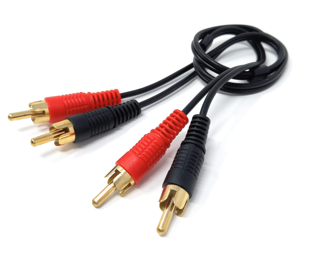 DRUT RCA to RCA Phono Twin Jack to Jack Stereo Audio Cable Lead Cord Compatible With CD/DVD/Amplifier/Hifi/DJ Mixer/Turntable