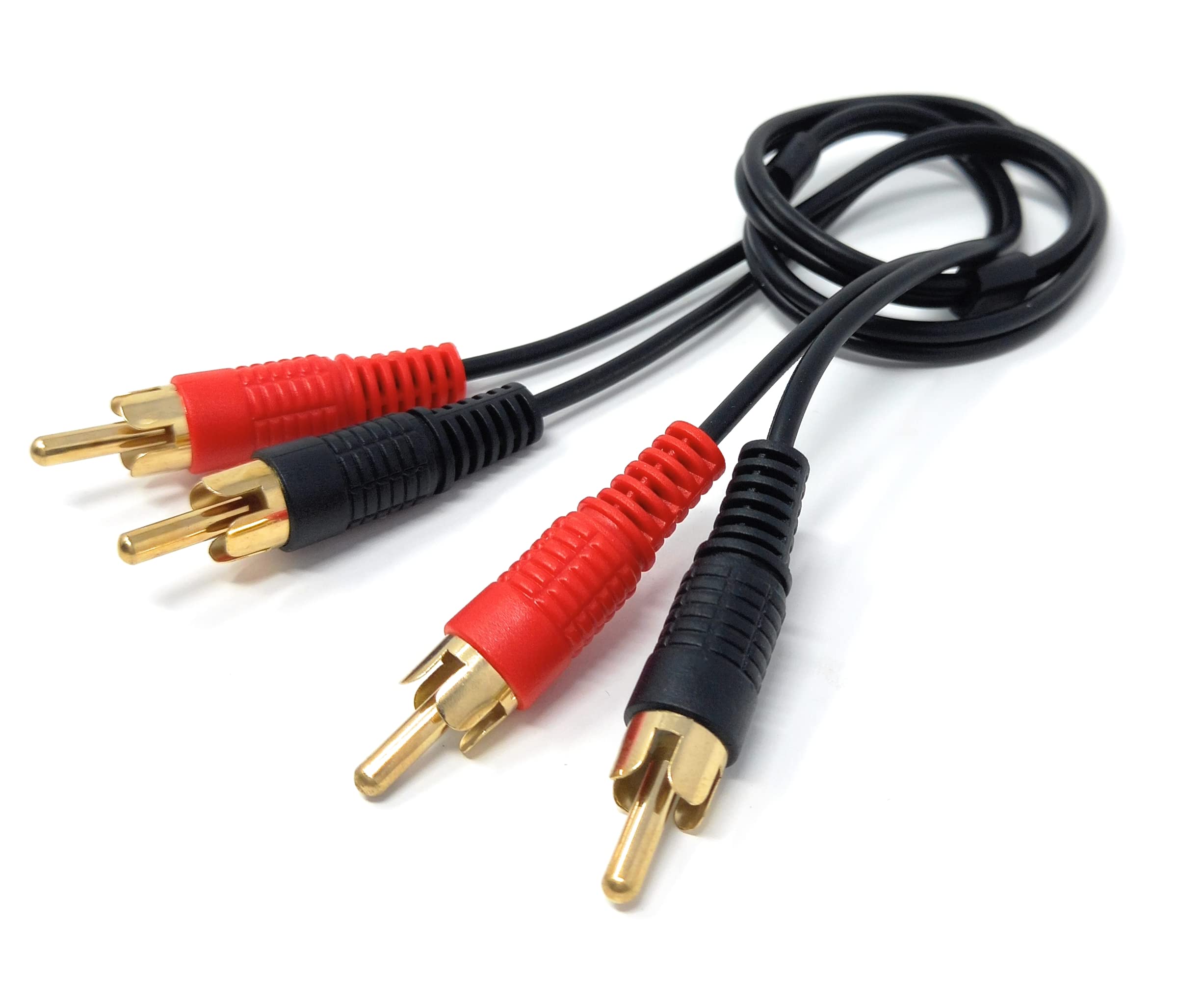 DRUT RCA to RCA Phono Twin Jack to Jack Stereo Audio Cable Lead Cord Compatible With CD/DVD/Amplifier/Hifi/DJ Mixer/Turntable