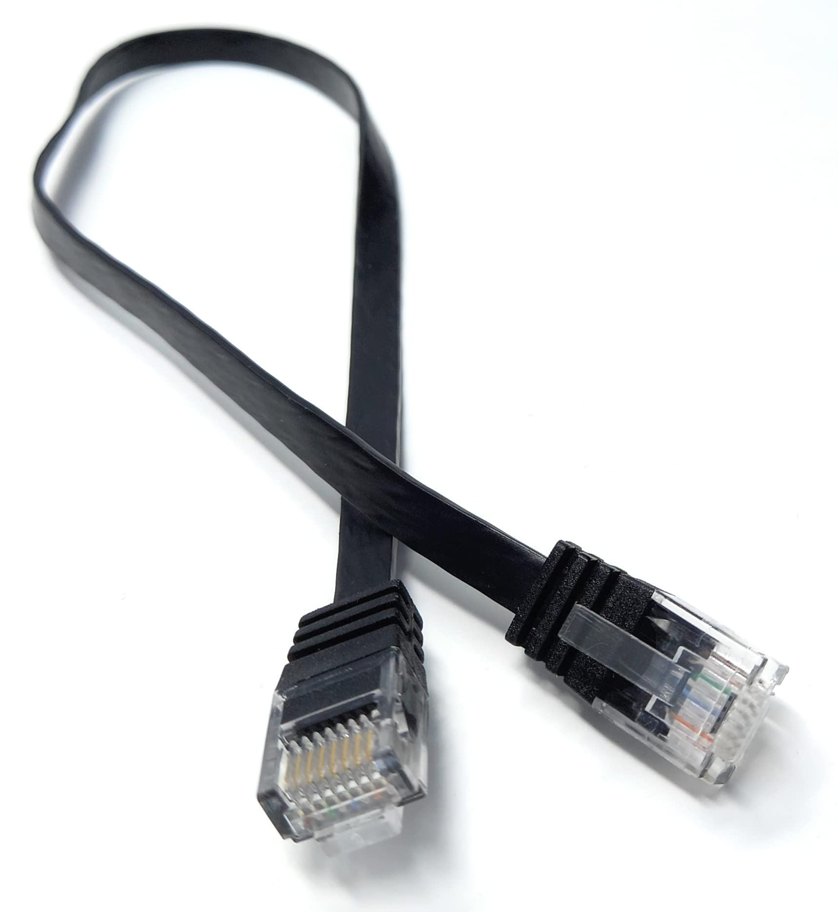DRUT FLAT CAT6 RJ45 Ethernet LAN Patch Cable, Low Profile GIGABIT Full Copper 32AWG, Lead Allows Up to 1000Mbps Speed