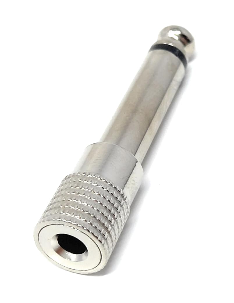 DRUT 6.35mm Mono Jack Plug to 3.5mm Stereo Socket Adapter Cable Converter Audio Adapter