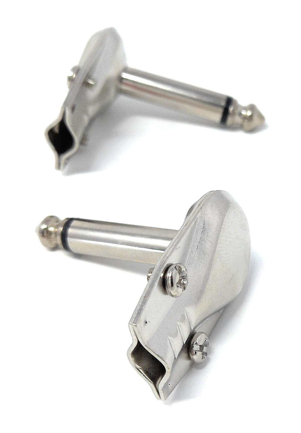 6.35mm Mono 1/4 90 Degree Right Angle TS, Soldering Plug, Flat Pancake Style, DIY, Audio Connector Adapter