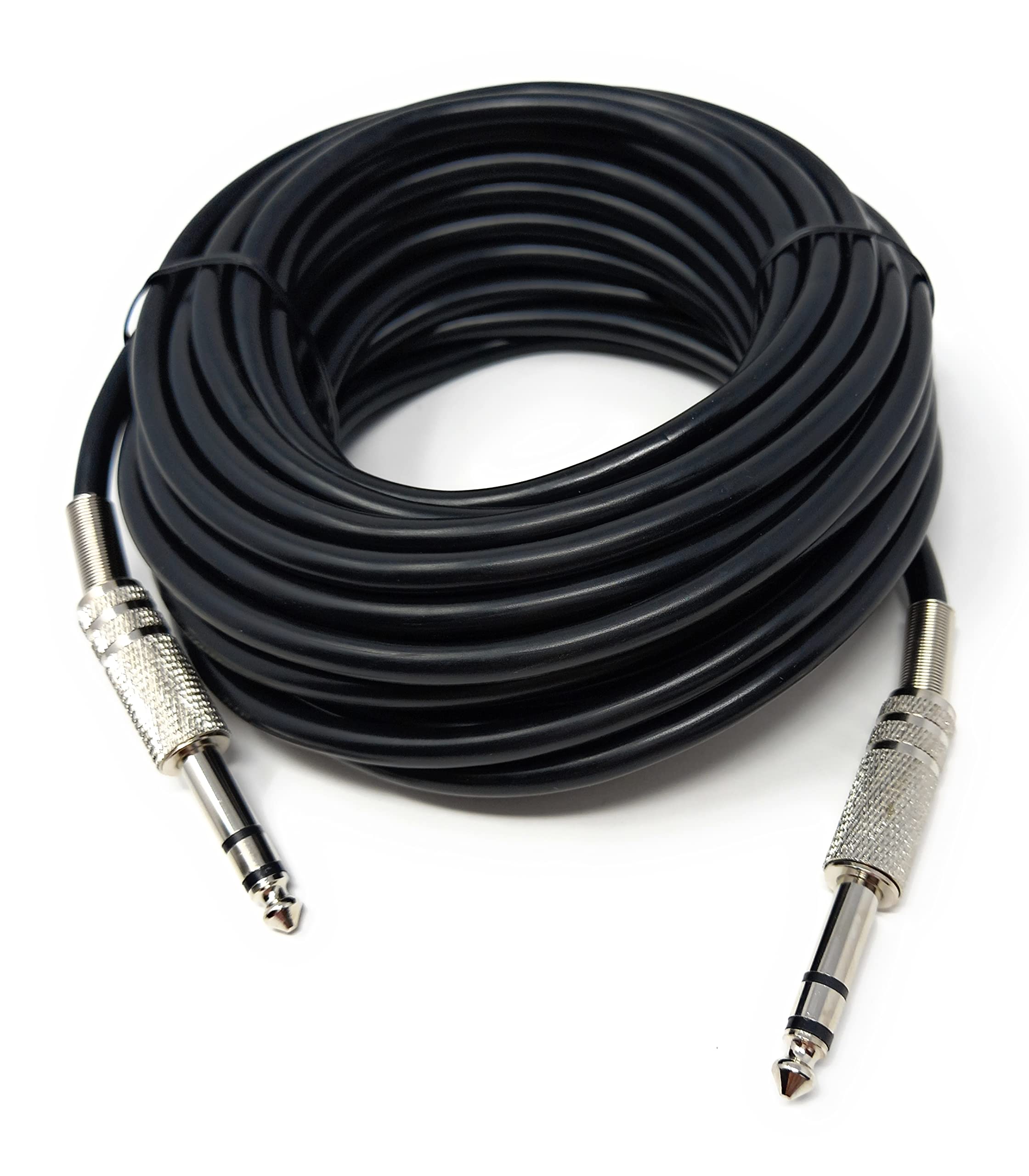 DRUT 6.35mm Male to 6.35mm Male Stereo Audio Cable, 1/4" TRS Connectors For Professional Music Instruments & Home Audio