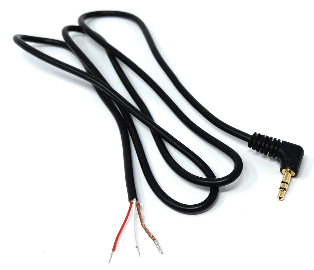 DRUT 3.5mm Stereo AUX Jack Plug to 3 Pole Solder Bare Wire
