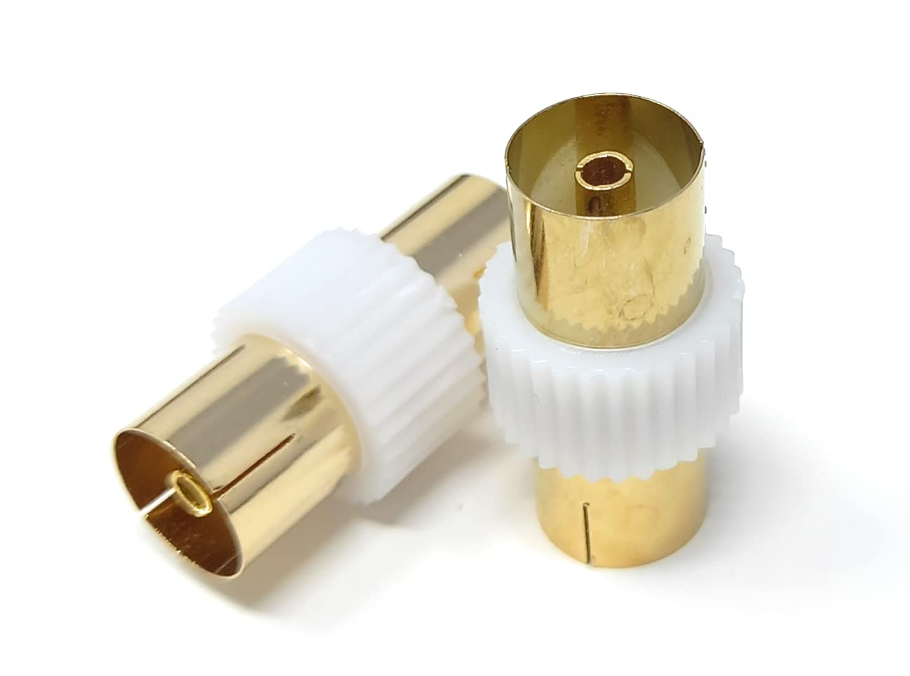 DRUT TV Aerial RF Lead Coupler Female to Female Socket Coaxial Connector, Coaxial Cable Adapter, Gender Changer