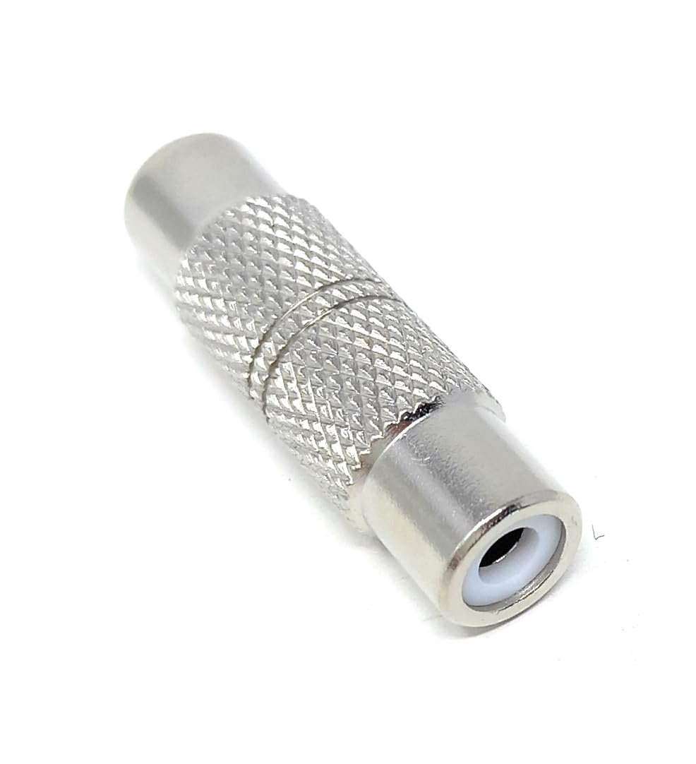 DRUT RCA Female to RCA Female Coupler, Single Phono Socket to Socket Adapter for RCA Cables, Speakers, Amplifiers, and Audio Systems