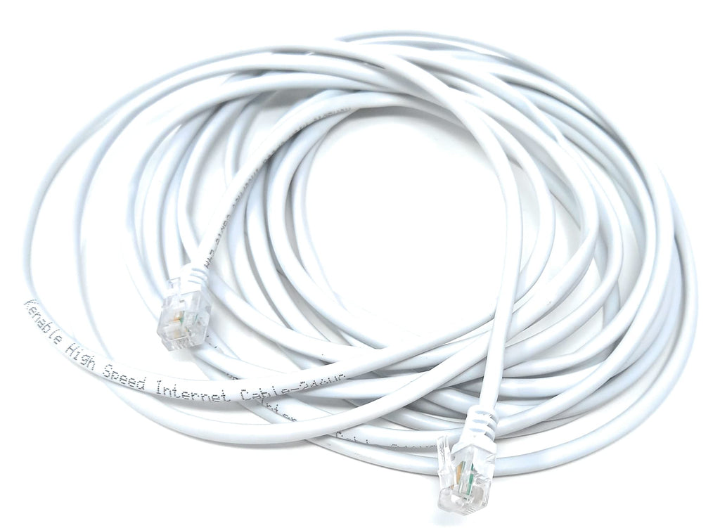 RJ11 to RJ11 ADSL 2 High Speed Broadband Modem Telephone Cable Transmits Data Up to 100 Mbits/sec, 26 AWG Supports Analogue or Digital (DSL/ISDN) Applications