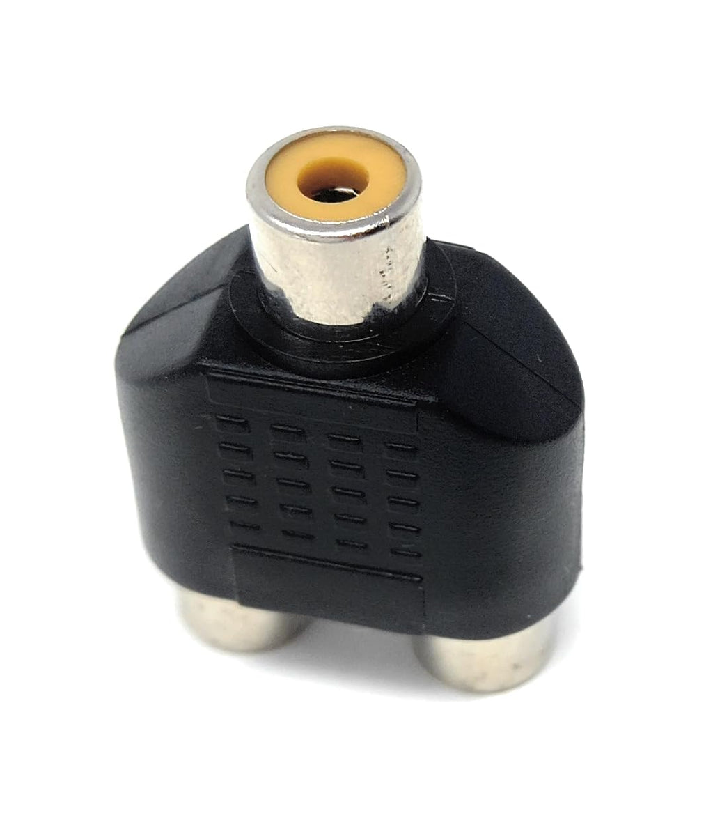 DRUT RCA Y Splitter Adapter, 1 RCA Female to 2 RCA Female Audio/Video Connectors