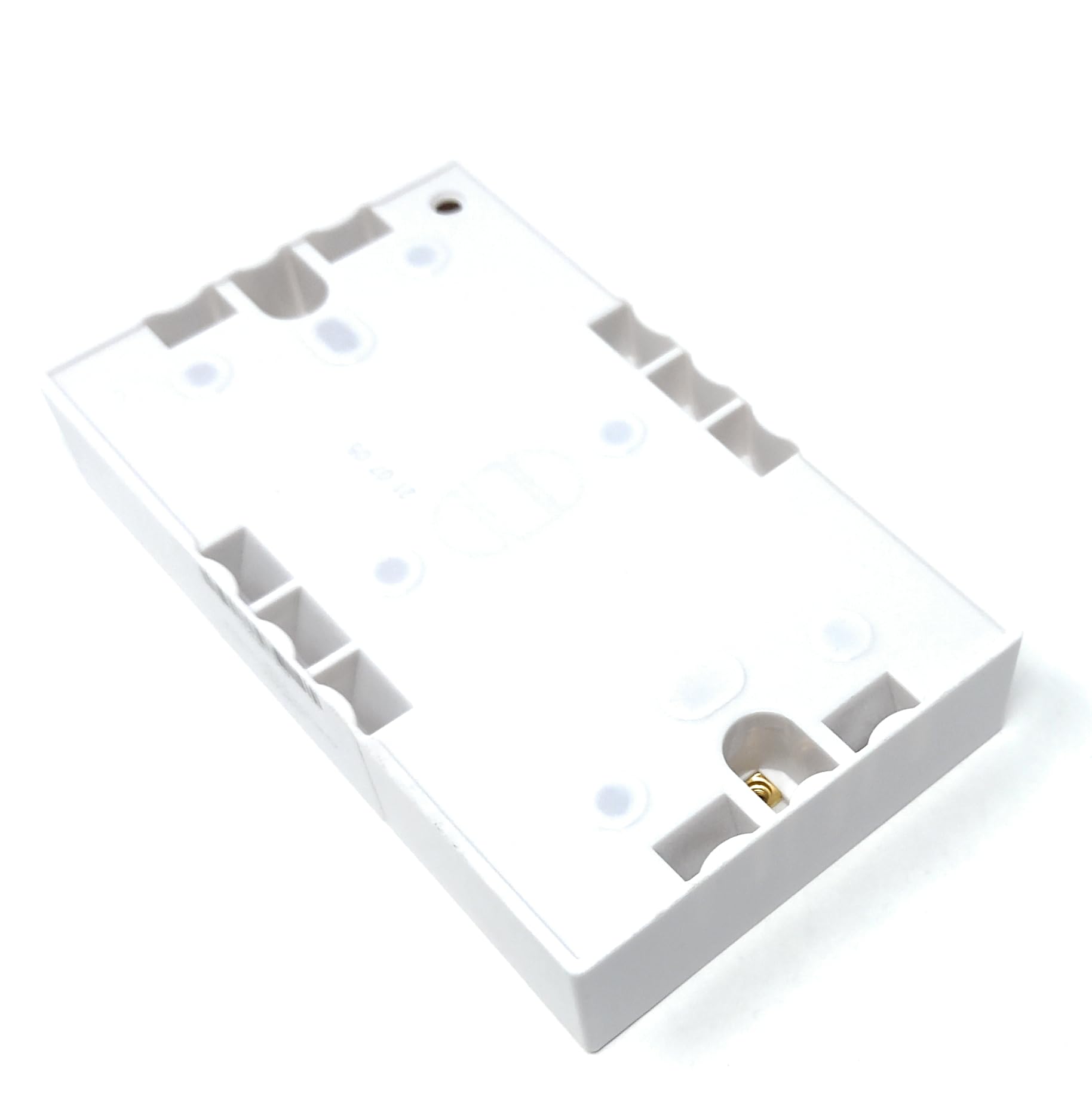2 Gang Surface Mount Back Box Pattress Box, 145mm x 86mm x 25mm, White