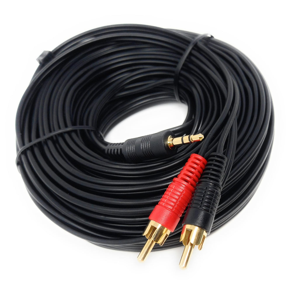 DRUT 3.5mm to Twin RCA Stereo Aux Phono Audio Cable Mini Jack Lead Cord Y Splitter Headphone Cord RCA Y Splitter Adapter