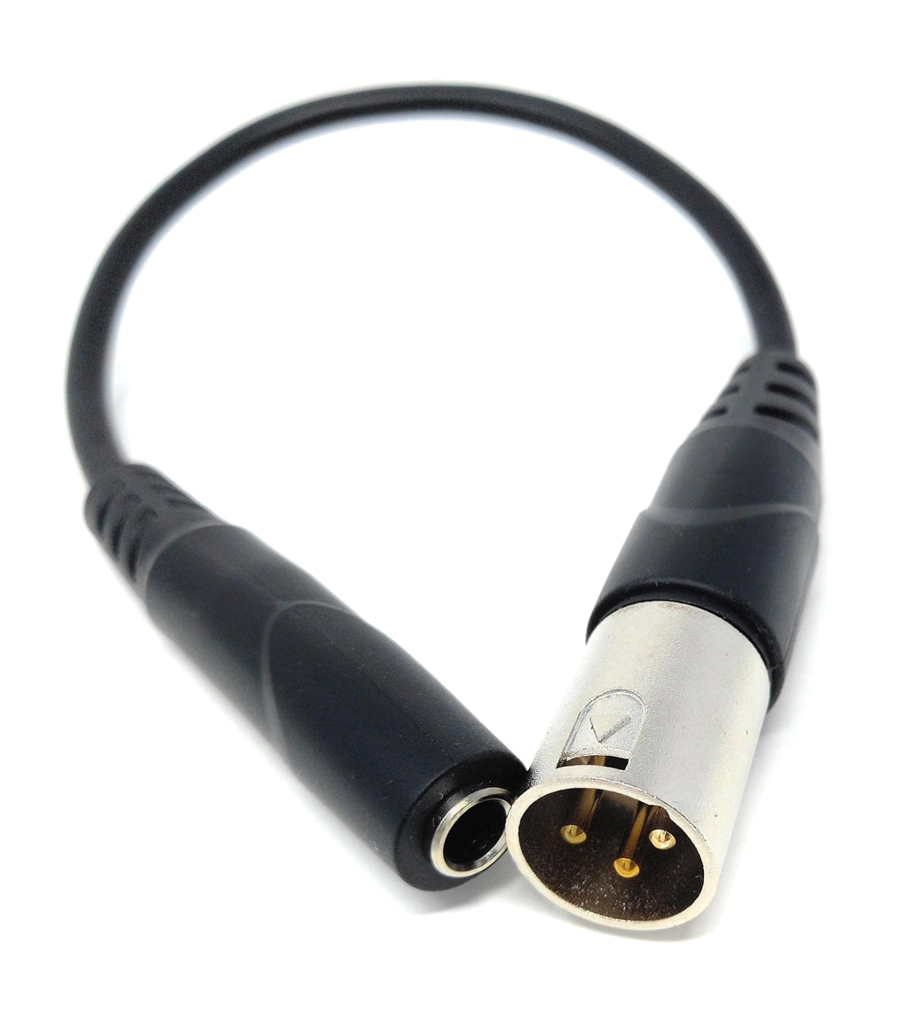 DRUT 3-Pin XLR Male to 6.35mm 1/4" Stereo Jack Socket Cable, Soft, Flexible, Gold Plated, for Audio, DJ, Live Events, Music Instruments