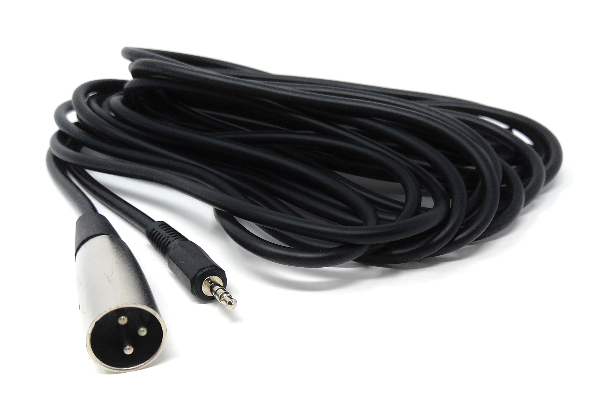DRUT 3 Pin XLR Male to 3.5mm Stereo Jack Microphone, Audio Recording Lead Cable