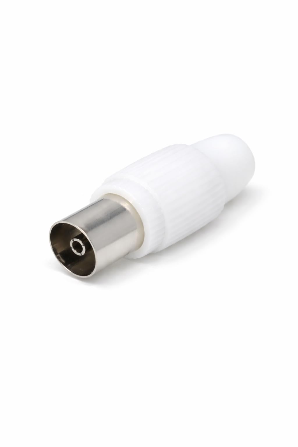 DRUT TV Female RF Socket Adapter, Screw-On Coax Connector for Freeview Aerial Cable, No Soldering Required, Easy Install TV Aerial Adapter for Coaxial Cable Connections