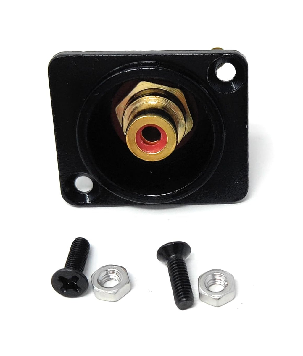 DRUT RCA Phono Socket D-Series Chassis Faceplate Panel AV Audio Video Adapter with Solder Terminal and Screws Included