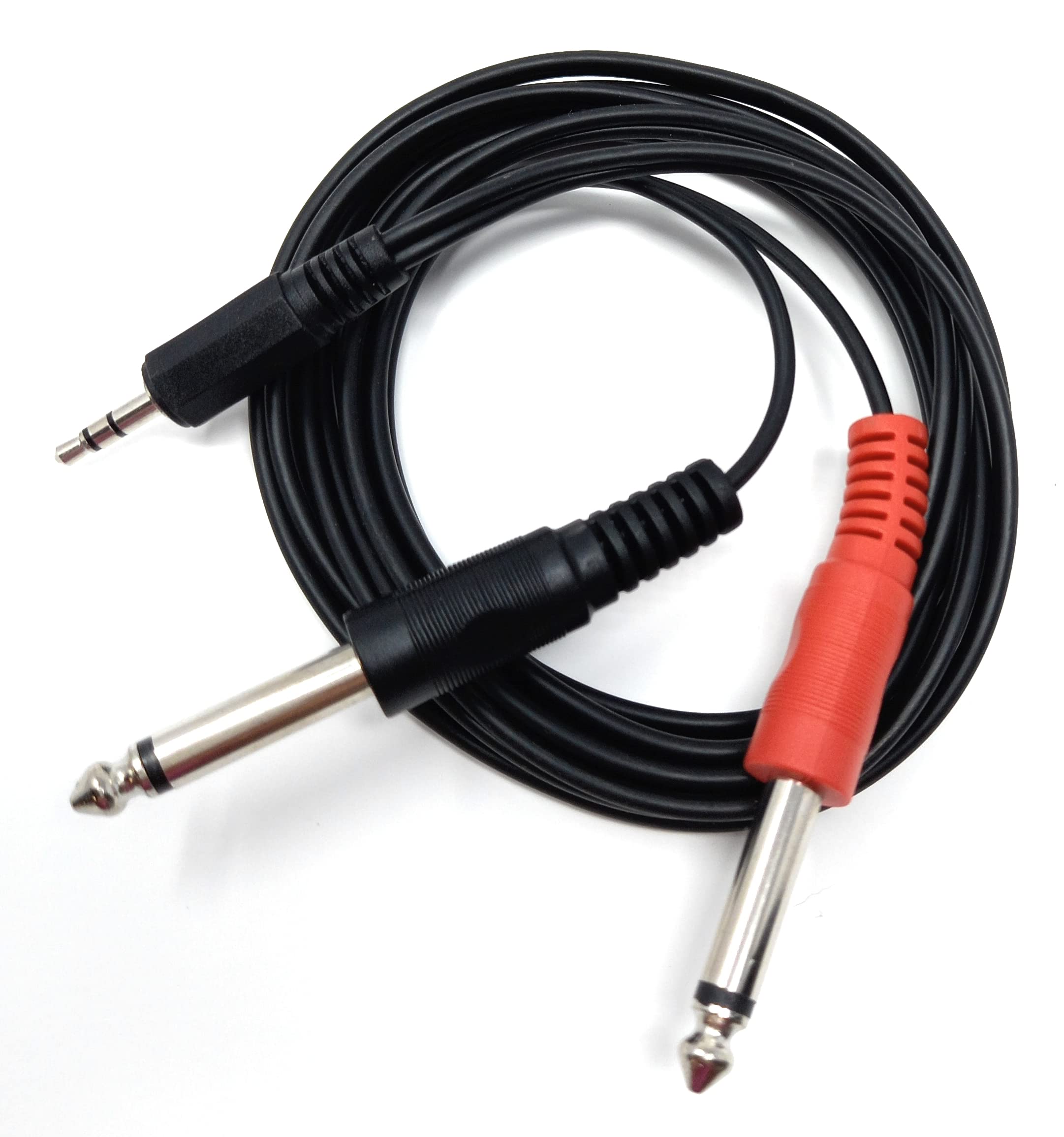 DRUT Stereo 3.5mm Jack to 2 x 6.35mm Mono Jacks, Y Cable Lead create description