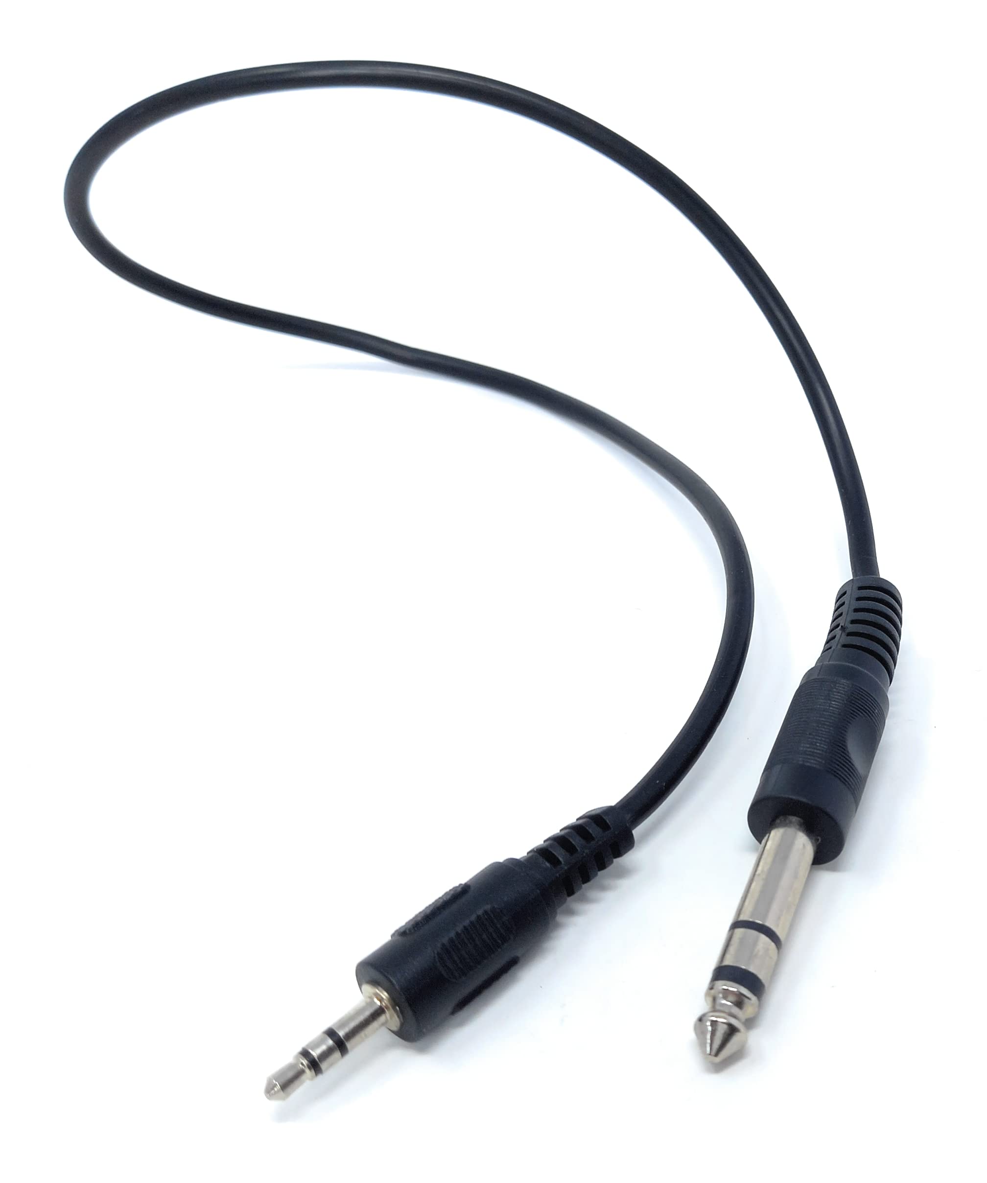 DRUT 3.5mm to 6.35mm (1/4") Stereo Jack Plug to Plug, Male to Male Audio Lead Cable