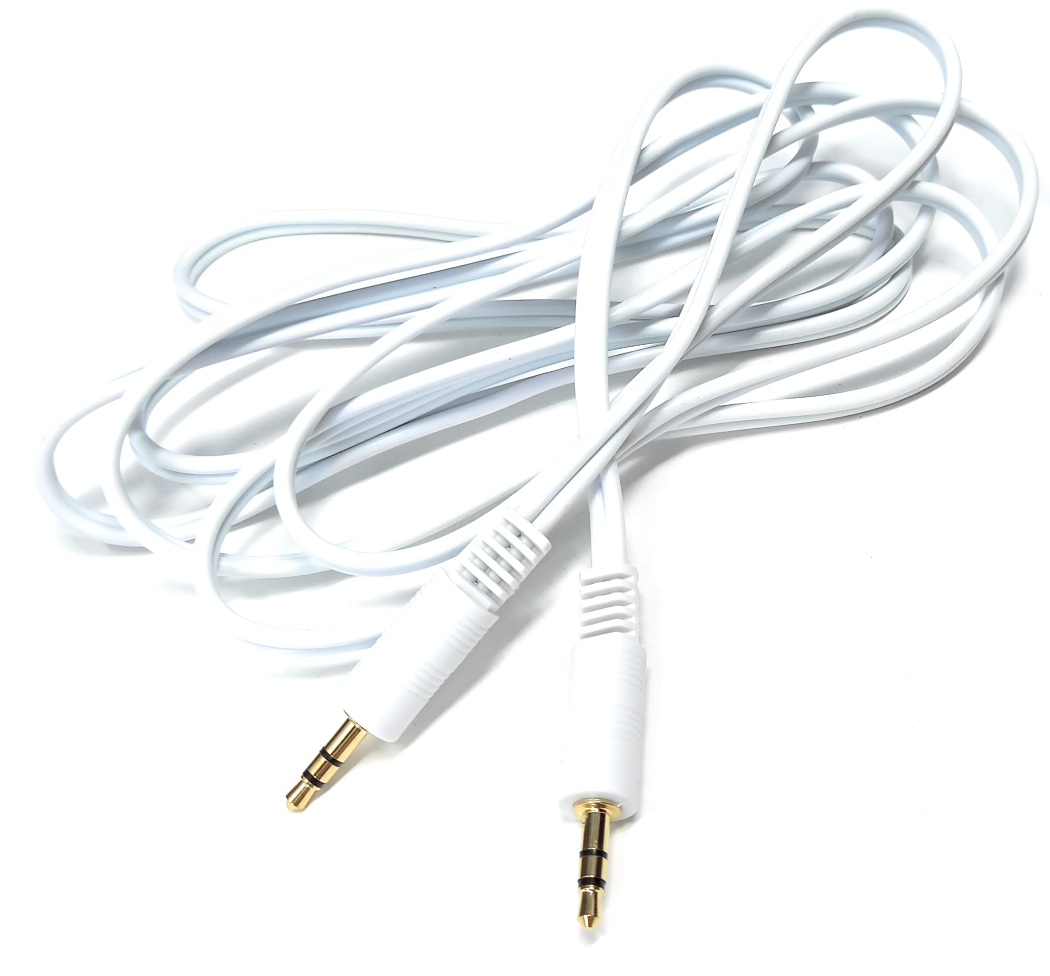 DRUT 3.5mm to 3.5mm Stereo Audio AUX Cable Gold Connectors, Small 3 pin Jack to Jack Speaker Lead