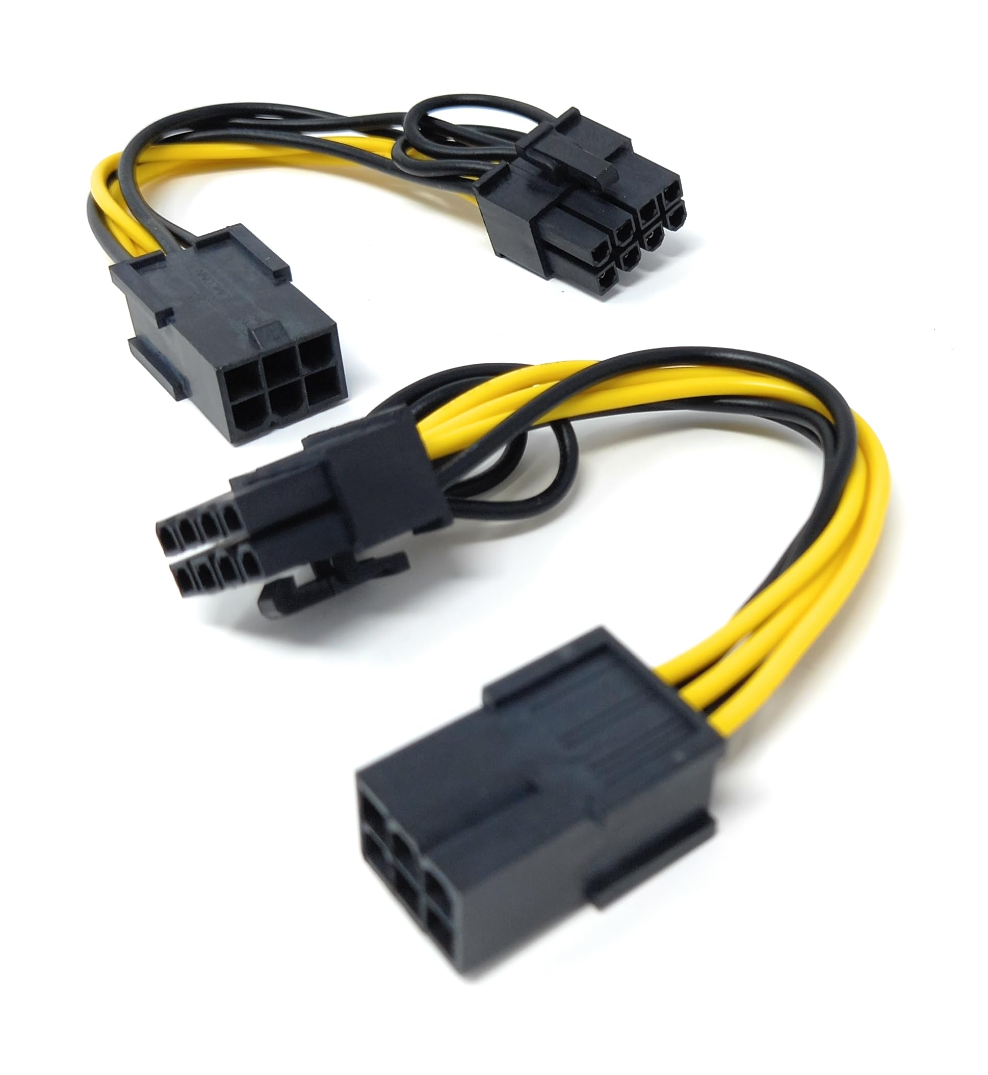 DRUT 10cm 6-Pin PCIe to 8-Pin PCIe Adapter Power Cable, Video Graphics Card Power PCI Express Lead Adapter
