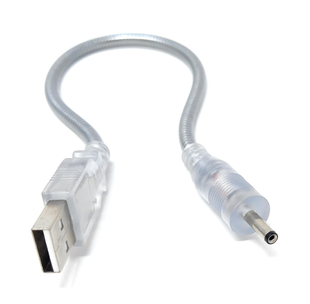DRUT 30cm USB-A to 3.5mm x 1.35mm Barrel Jack Male DC Power Charger Adapter Cable (Metal Shelding) 1ft