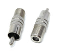 DRUT F Type Socket Screw to RCA Phono Male Plug TV Satellite Cable Adapter