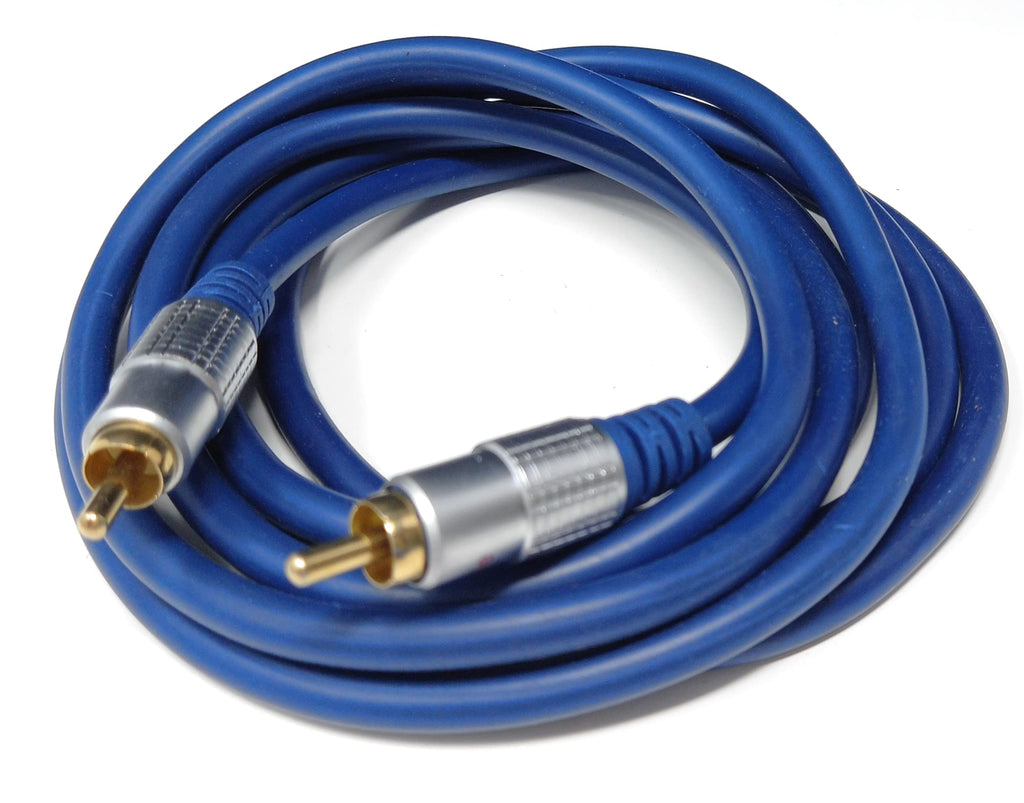 DRUT RCA to RCA Digital Audio 75 Ohm Subwoofer Cable, Designed Specifically for The Very Low-BASS frequencies, OFC SPDIF, Gold Connectors