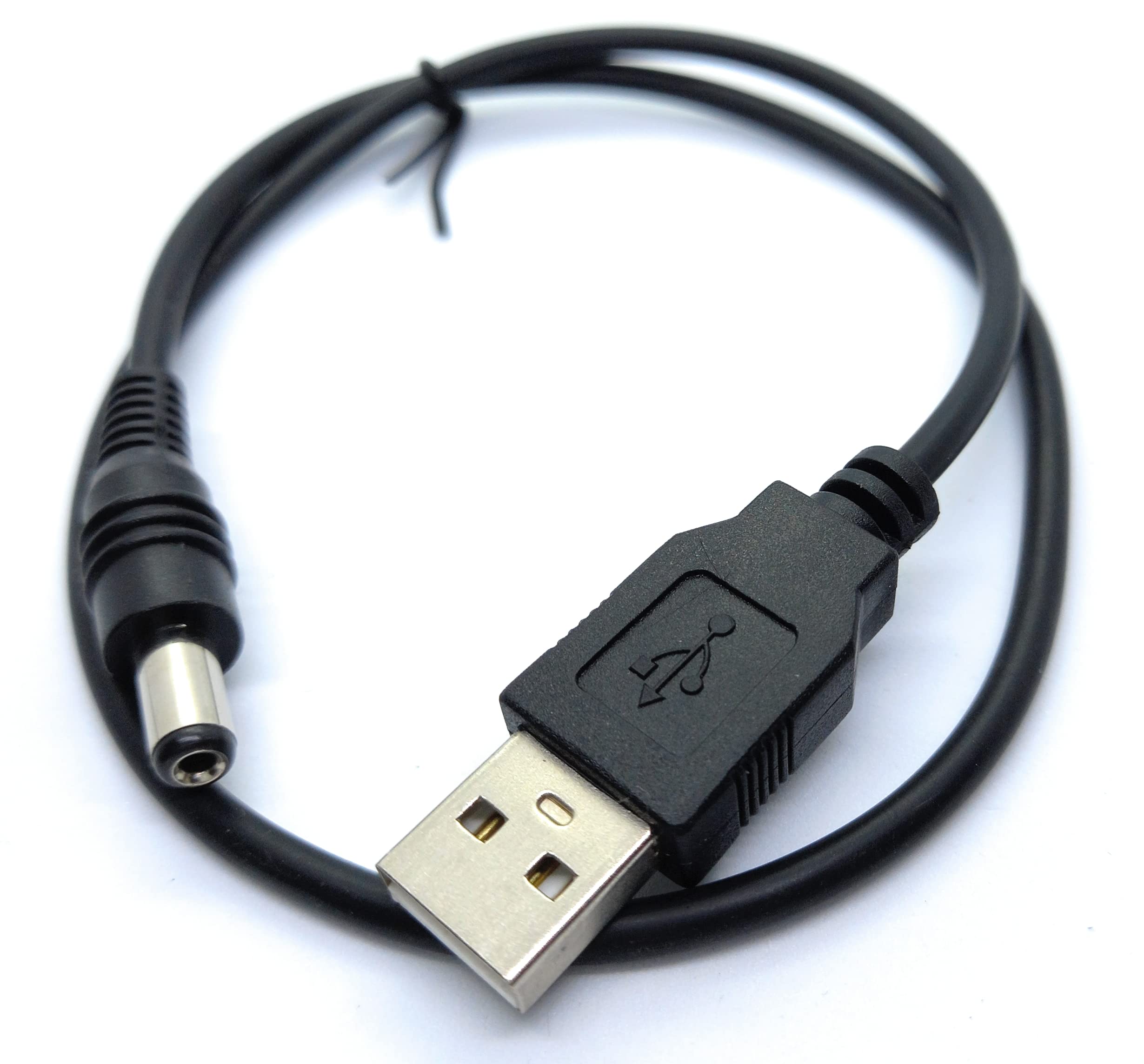 DRUT USB to 2.1mm x 5.5mm 2.0 5v 2A 2000mA DC Power Cable