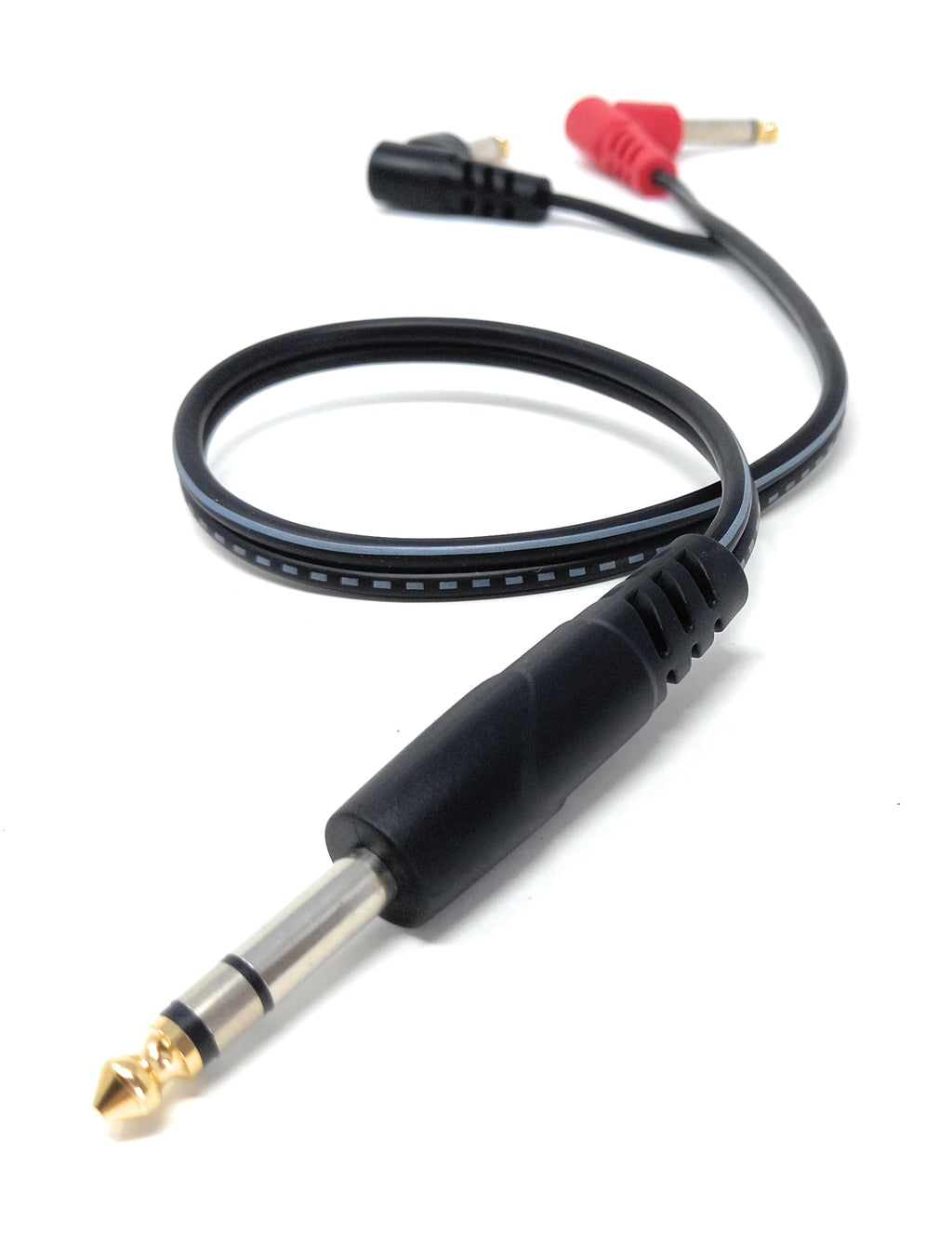 DRUT 6.35mm 1/4" Stereo Jack to 2 x Mono Jacks Audio Cable Lead for Music Instruments, Mixer, AMP, Guitar