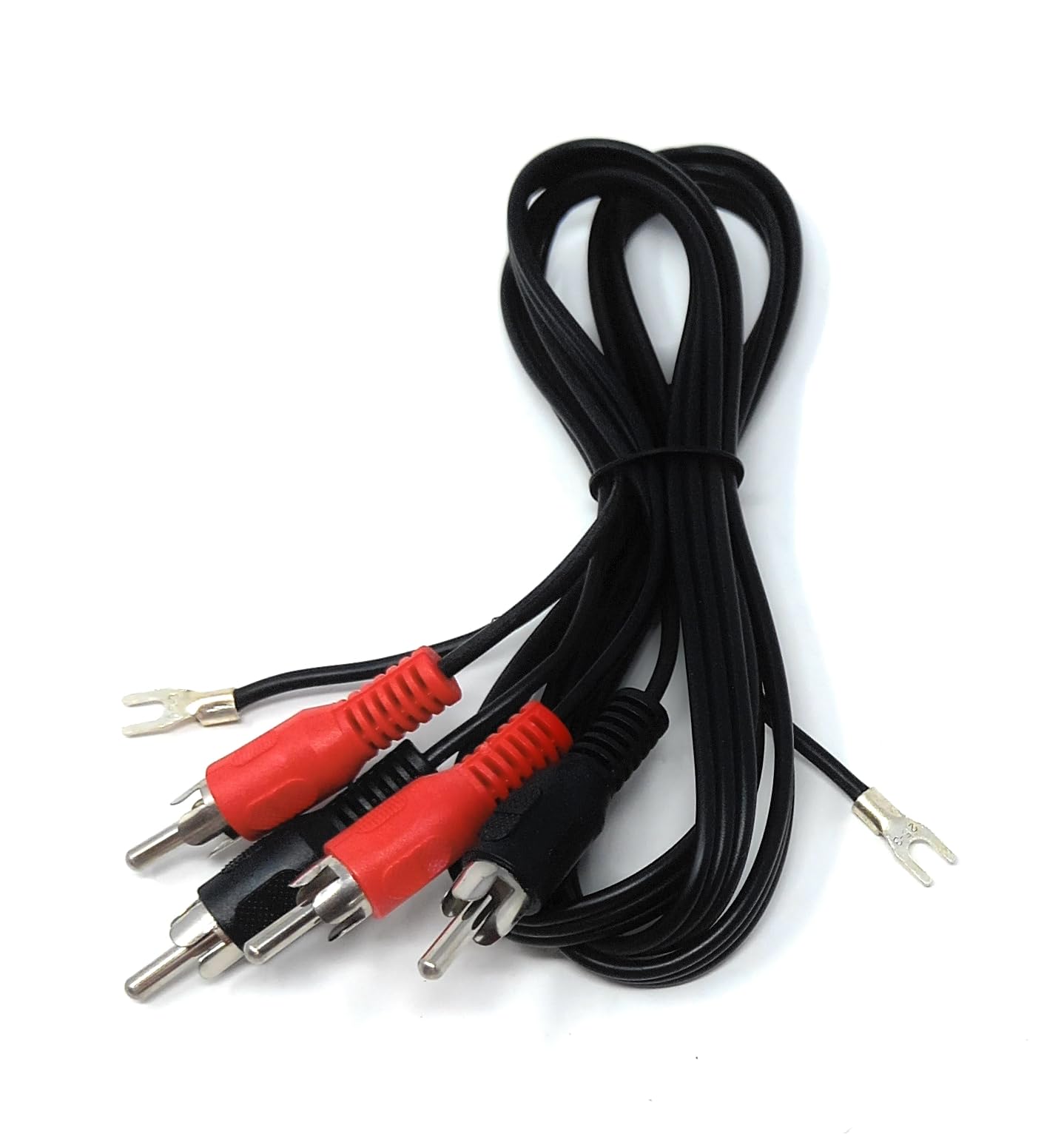 DRUT 1.2m RCA to RCA Twin Phono Audio Cable With Earth Lead for Turntable Mixer