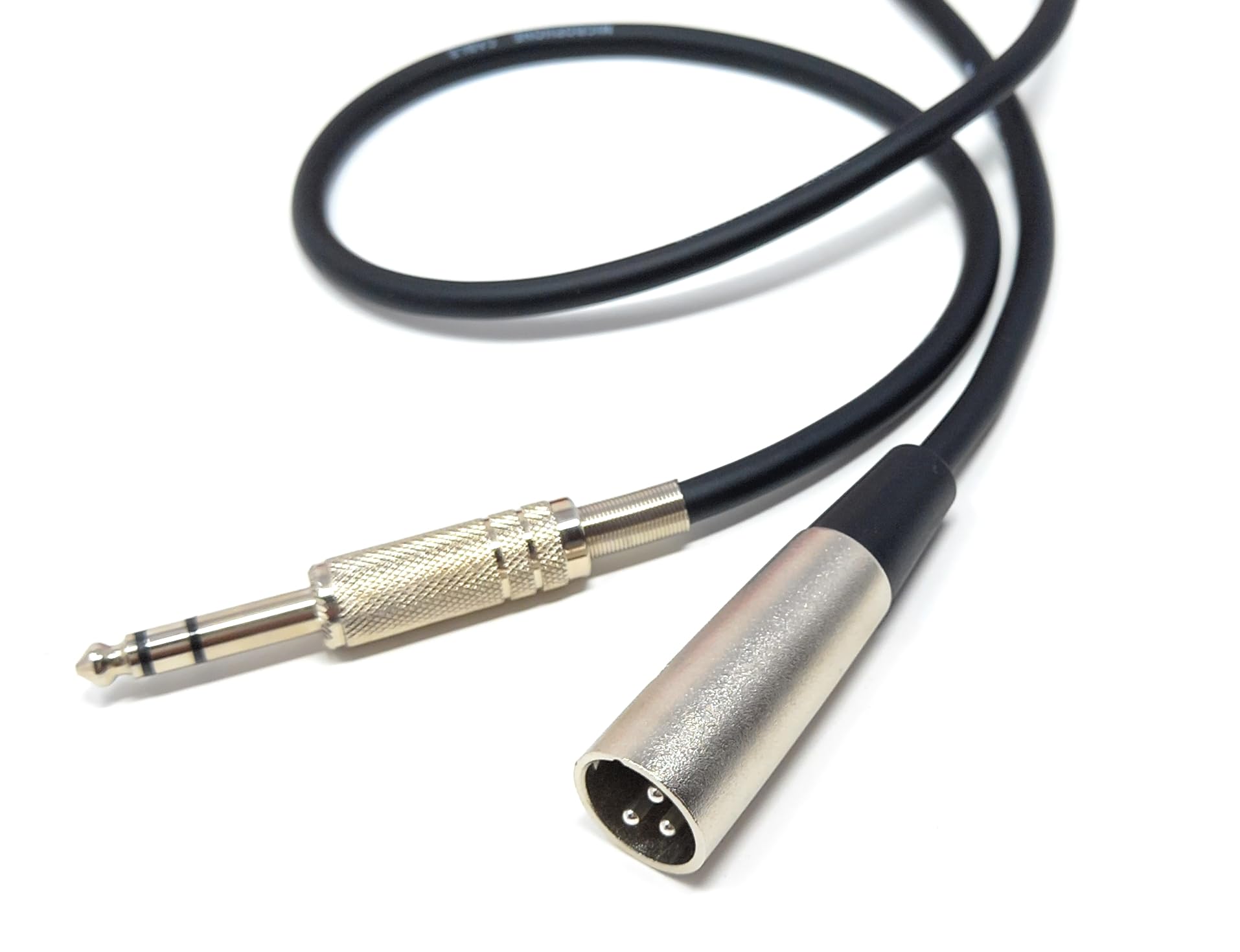 DRUT Stereo 6.35mm Jack to XLR Male 3 Pin Screened, Balanced, Flexible Audio Cable XLR Male to 1/4 TRS Stereo Cord for Pro HiFi, Guitar, Music Instrument, Microphone Lead
