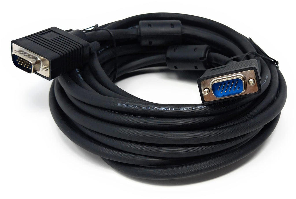 DRUT VGA to VGA Cable 15 pin SVGA Male to Male for Monitor Computer PC Laptops TV Projectors Extension Lead, HD15 All Data Pins Connected
