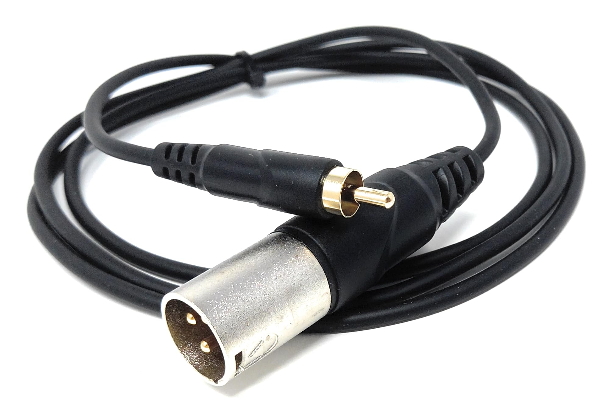 DRUT 3-Pin Male XLR to RCA Phono Single Plug Cable for HiFi Audio, Music Instruments, Mixer, Microphone Lead, Cable, Gold Plated