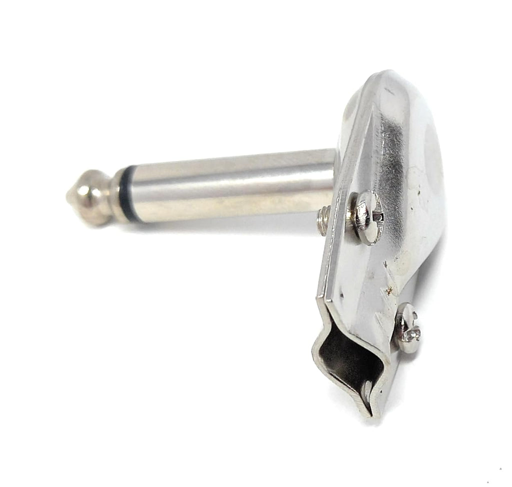 6.35mm Mono 1/4 90 Degree Right Angle TS, Soldering Plug, Flat Pancake Style, DIY, Audio Connector Adapter