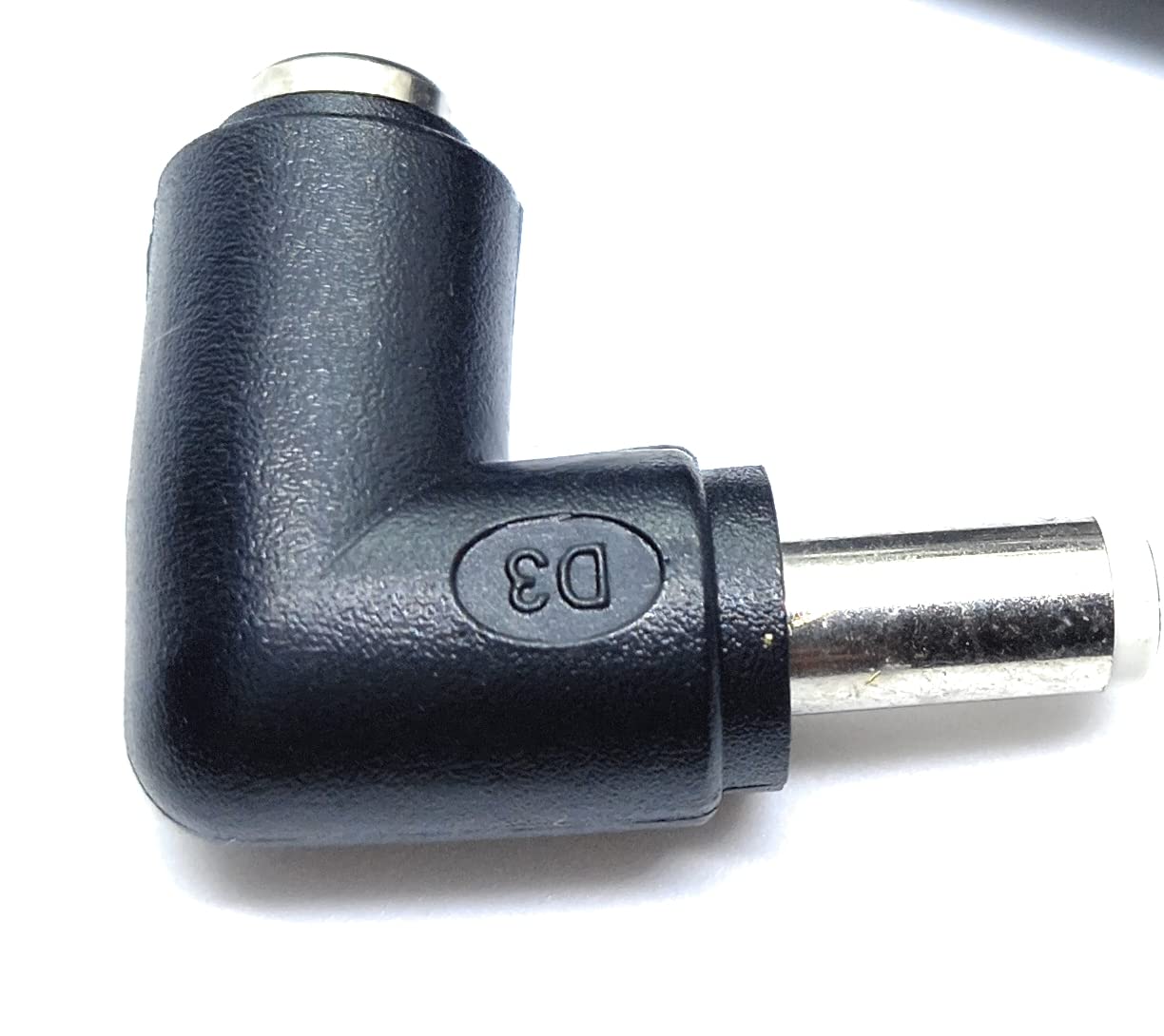 DRUT 5.5mm x 2.5mm Right Angle 90'' Female to Male Plug Adapter