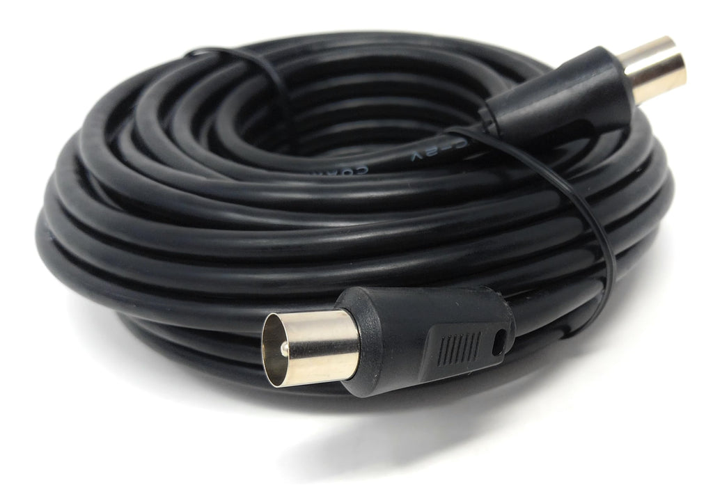 DRUT TV Male to Male Plug Coaxial Cable RG6 Aerial Digital Antenna RF Fly Lead Cable