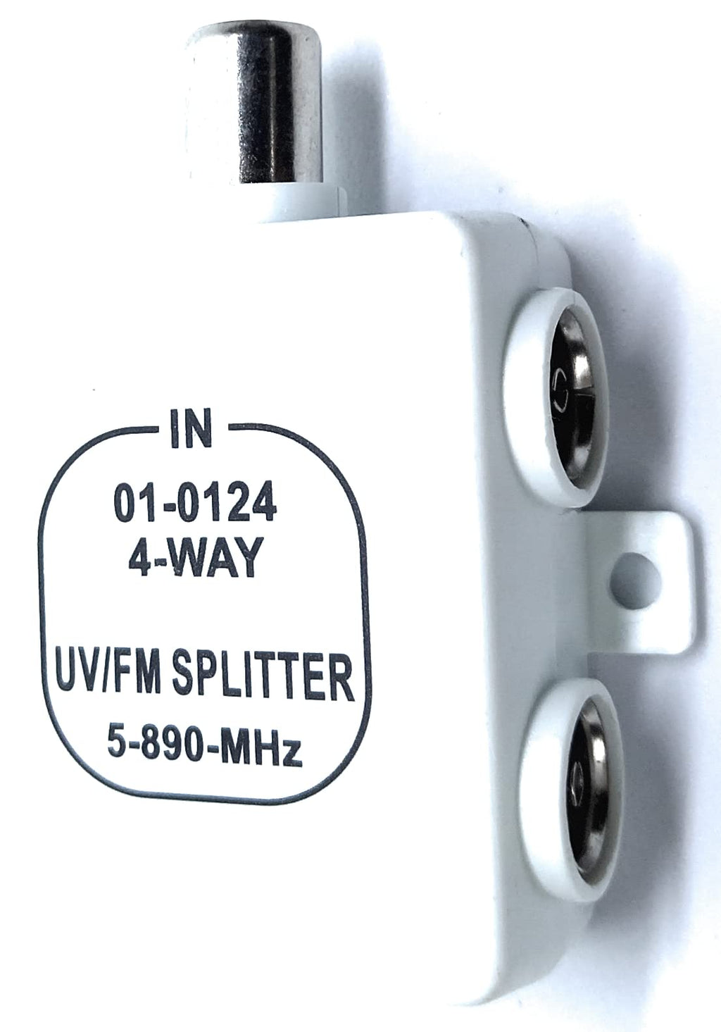 DRUT 1 Input to 4 Output TVs RF Splitter 4 Way UV FM VHF Aerial Cable Adapter