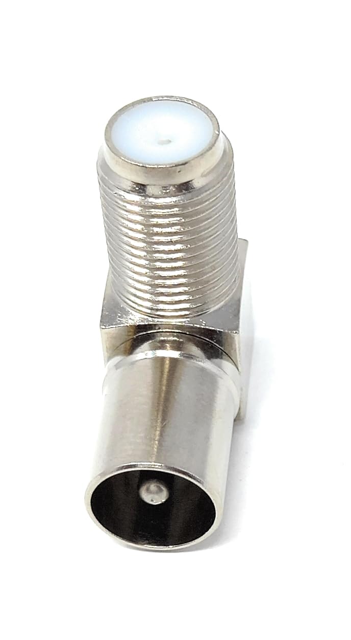 DRUT F Type Screw Female to TV RF Male Jack Satellite Right Angle Adapter