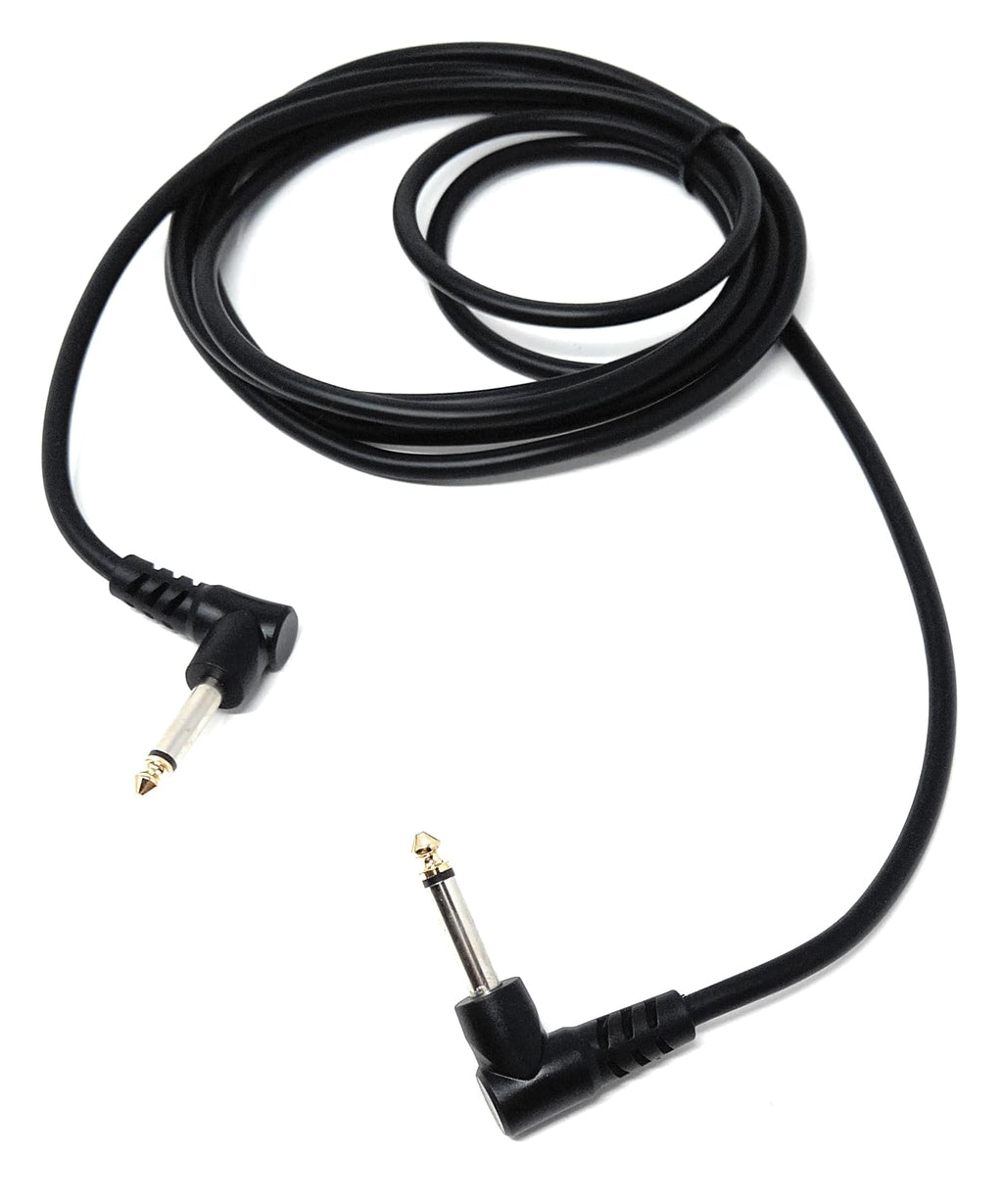 6.35mm Right Angle TS Instrument Cable - 90 Degree 1/4 Inch Mono Guitar Patch Cable for Amps, Mixers, and Pedals