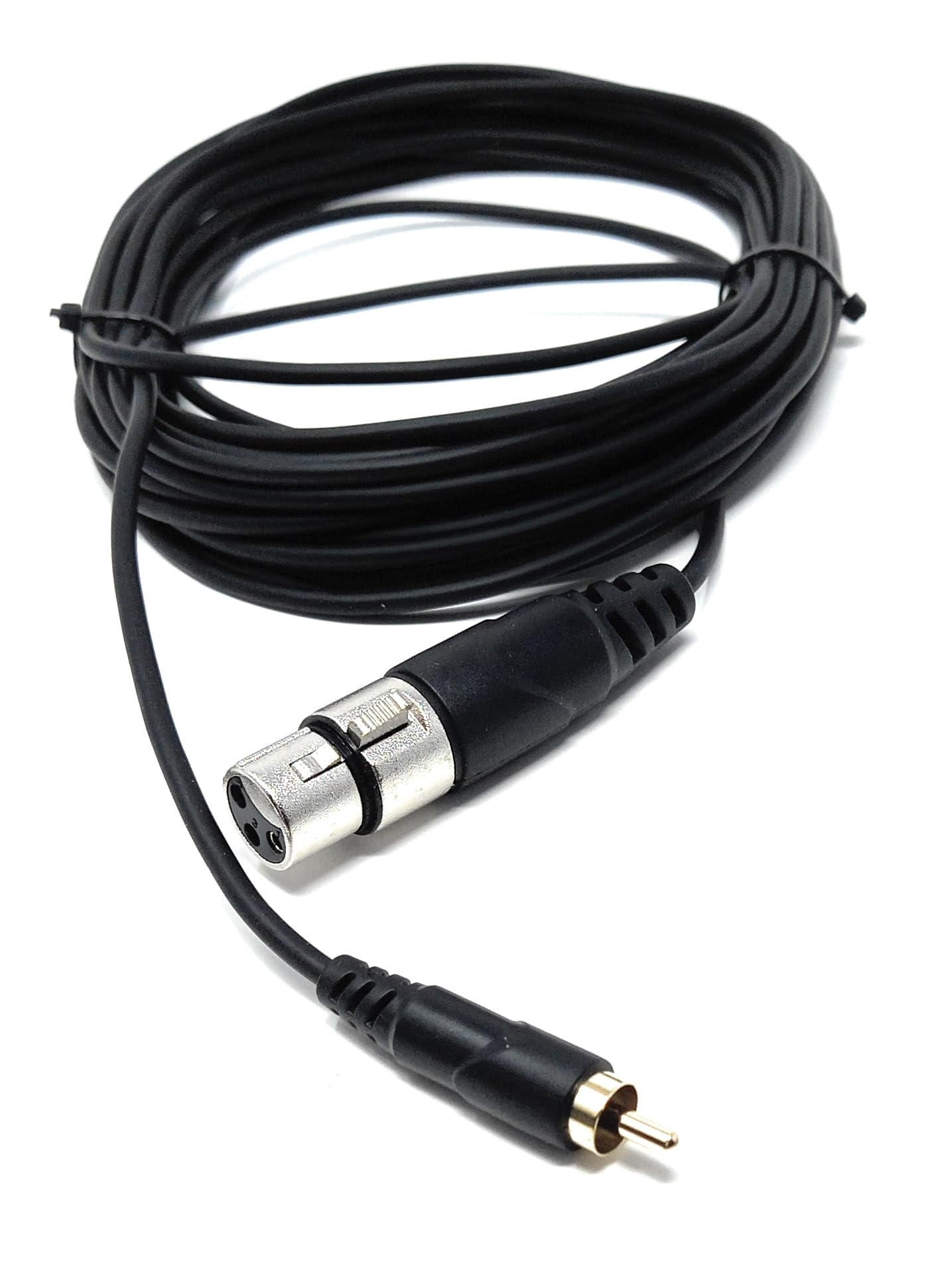 DRUT 3-Pin XLR Female to RCA Phono Audio Cable – Gold-Plated Connector, Soft, flexible PVC Coat, for Microphone, CD Player, Speaker, Mixer & Amplifier