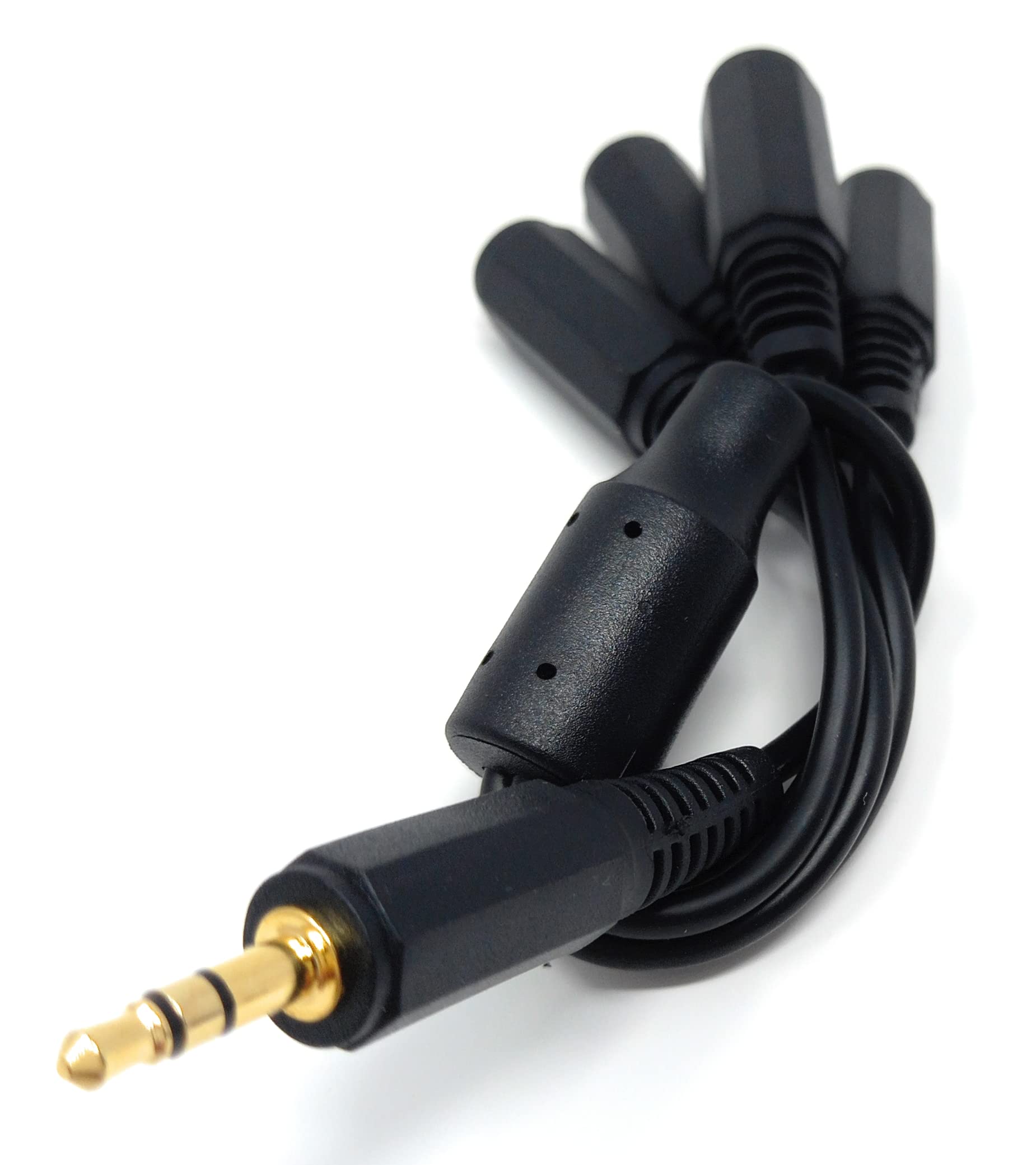 DRUT 3.5mm Jack to Socket Audio Cable Y Headphone Splitter Stereo for Microphones, Headphones Adapter for Phones, Earphones, Speakers, Tablets, PC Extension Lead Gold Plated