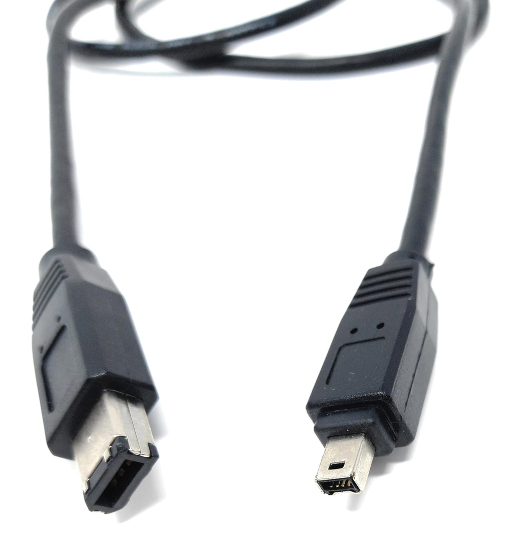 DRUT Firewire 6 Pin to 4 Pin Male Cable (400 IEEE 1394) Lead for Connecting Digital Camera, Camcorders to a PC or Laptop