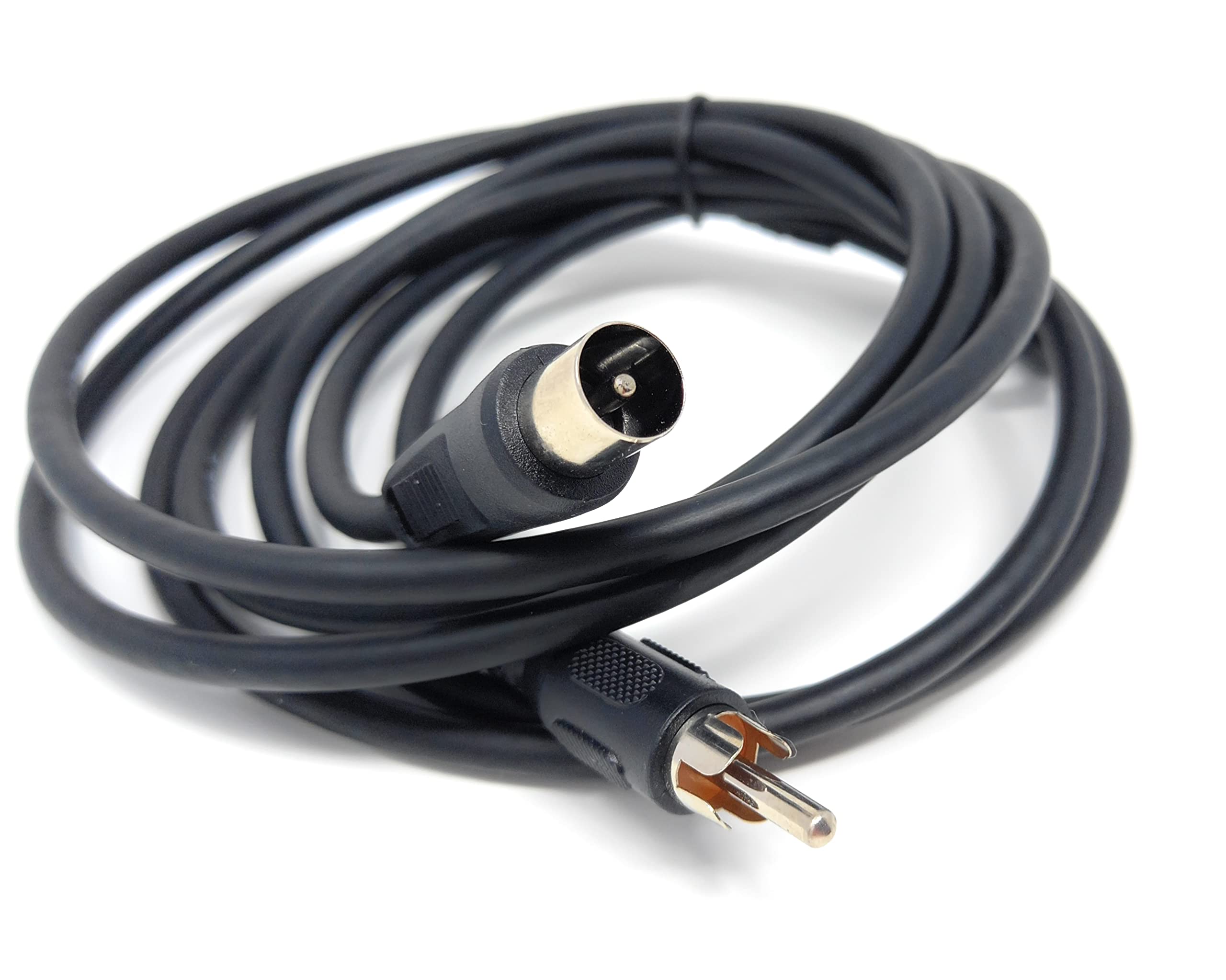 DRUT 2m TV Plug to Phono (RCA) Plug Coaxial AV Lead Audio Video Cable 6.5ft