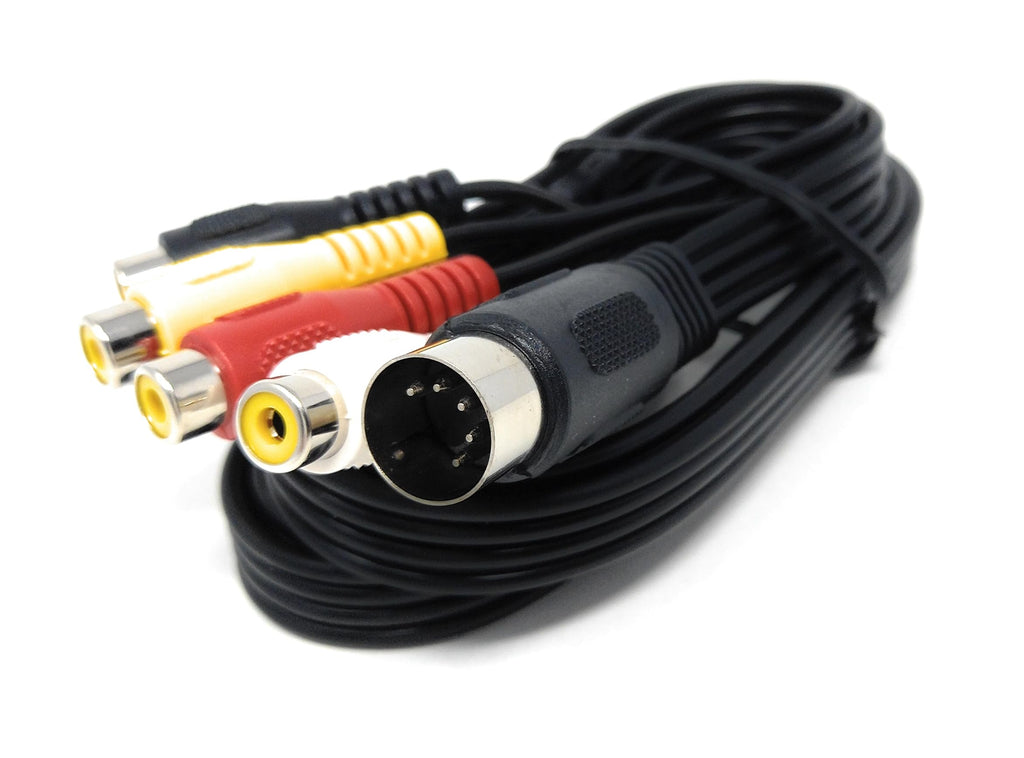 5 Pin Din to 4 x RCA Phono Female Sockets Audio Video Lead Cable