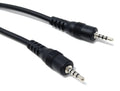 DRUT 2.5mm 4 Pole TRRS Jack to Jack AV Cable, Black, Audio Video Lead for Camcorder, Sat Nav, Portable DVD, Monitor, CCTV and Multimedia Devices