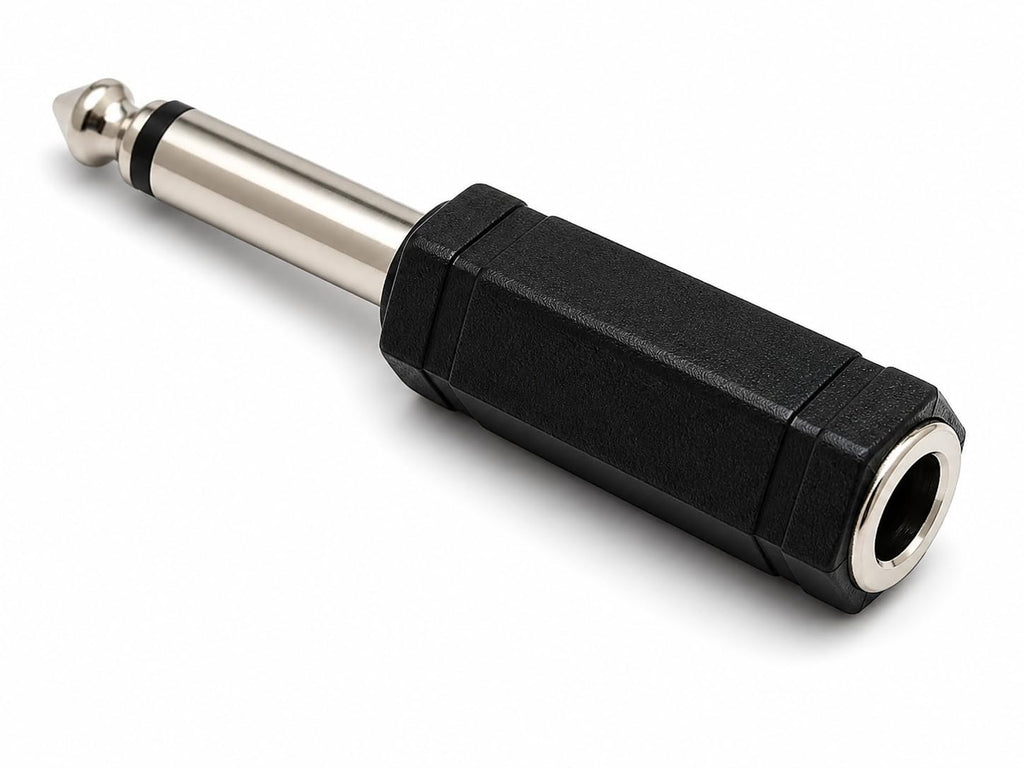 DRUT 6.35mm 1/4 Mono Jack Plug to 6.35mm 1/4 Stereo Socket Cable Converter Adapter
