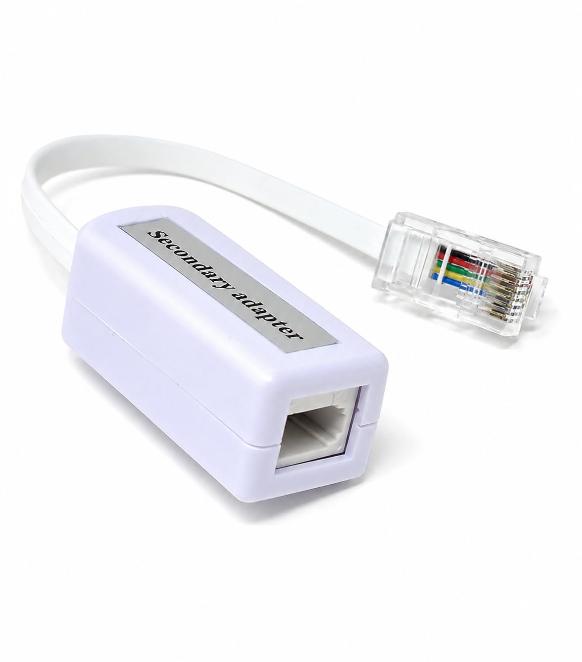 DRUT RJ45 to BT Telephone Socket Adapter with Cable, Secondary Phone Line Converter, RJ45 Male to BT Female Landline Adaptor for Broadband, Router, Modem, Fax & Telephone Connection
