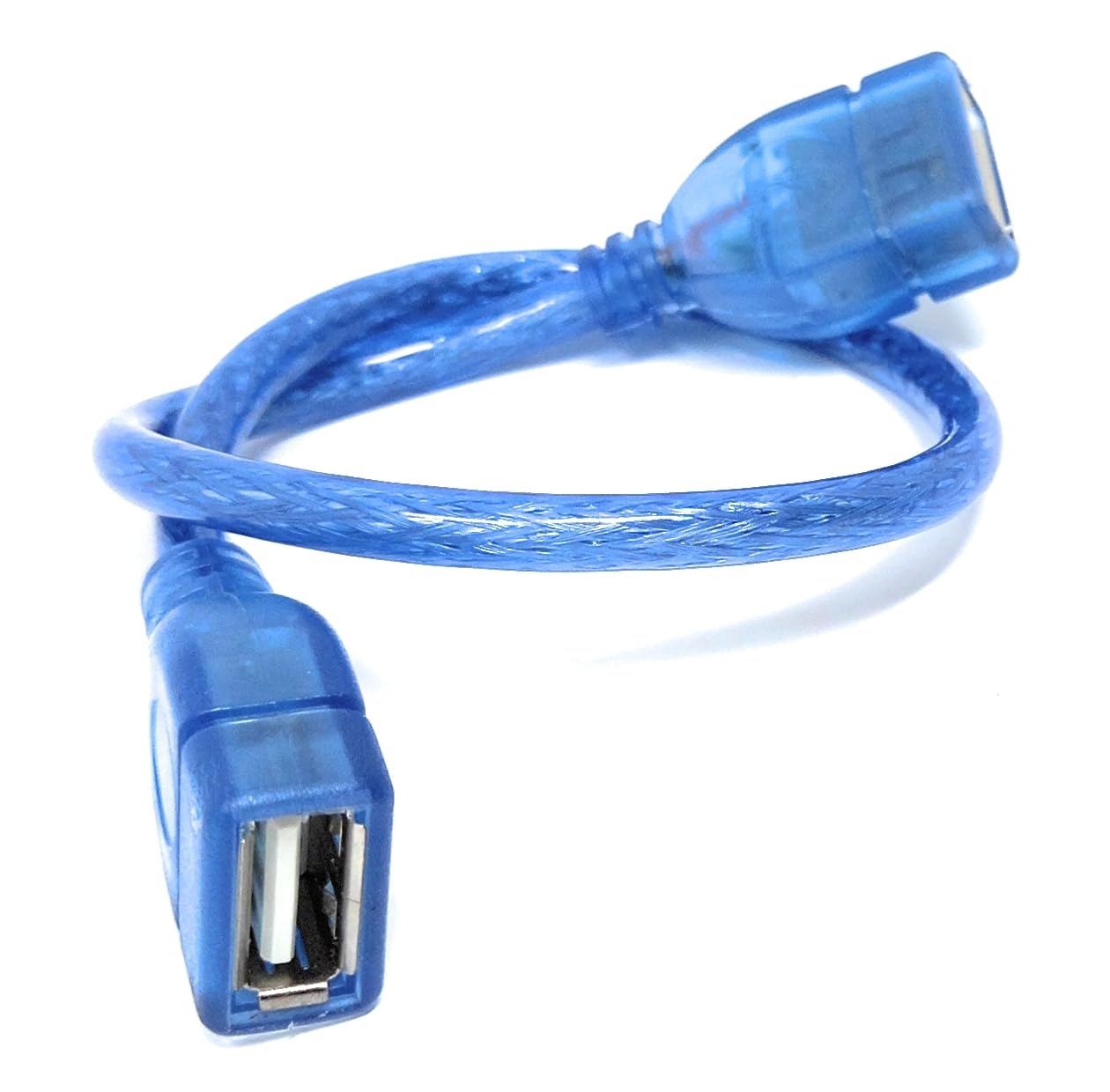 DRUT 30cm USB Female to Female Extension Cable Coupler Adapter – Compatible with Computers, Printers, Mobile Phones, Mouse, Keyboard
